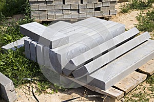 large and long concrete curbs