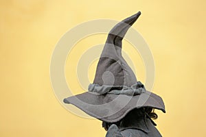 A large and long pointy witch hat for halloween