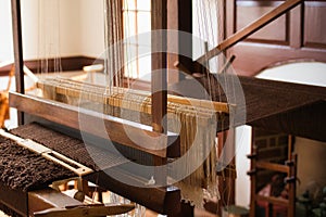 A large loom for making cloth.