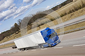 Large lorry on motorway