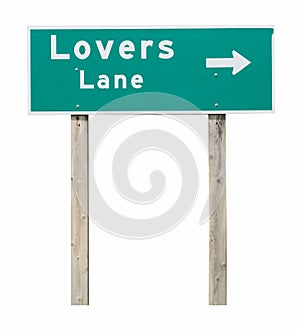 Large Lovers Lane Sign