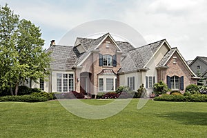 Large luxury brick home photo