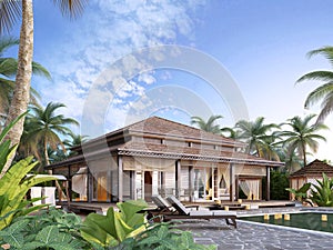 Large luxury bungalows on the islands.