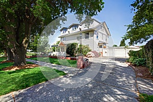 Large luxury craftsman classic American house exterior.