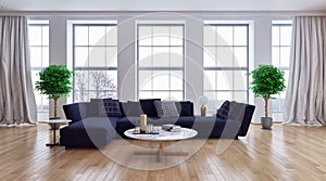 large luxury modern bright interiors apartment Living room illus photo