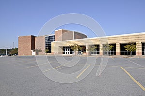 Large macadam parking area photo