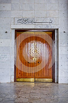 The large magestic doors of masjid, islamic architecture, islam. Large doors