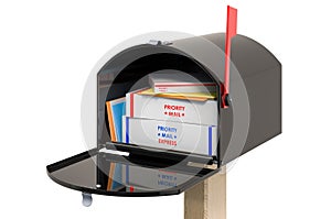 Large Mailbox with parcels, 3D rendering