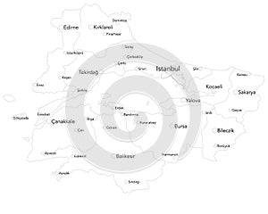 Large map of Marmara BÃ¶lgesi