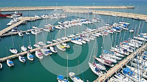 Large marina with various Yachts and boats