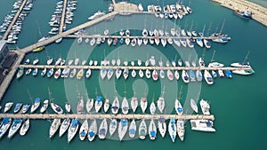 Large marina with various Yachts and boats