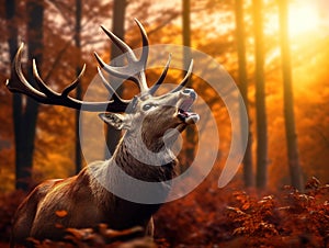 Large mature Red Deer stag