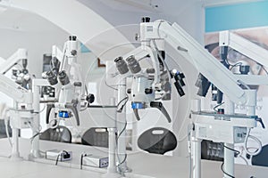 Large Medical Microscopes, in the laboratory