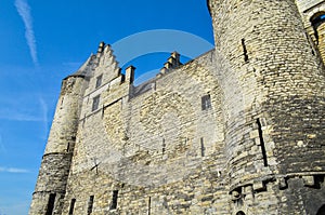 Large medieval fortress in antwerp, Belgium