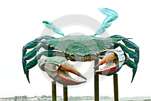 Large Metal Crab Sculpture