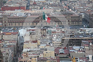 The large Mexican flag in the Zocalo, Mexico City photo