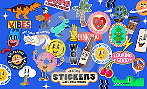 Large Mix of Assorted Modern Character Stickers And Labels