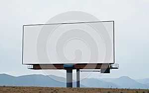large mockup of blank street billboard, banner, poster