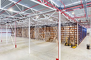 Large modern storehouse with some goods