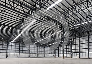 Large modern warehouse in logistic area