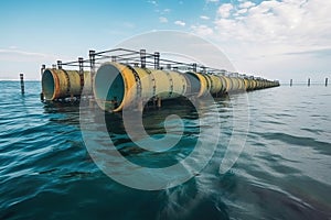 A large and modernized pipeline across the sea for the transportation of gas and oil, generative AI.