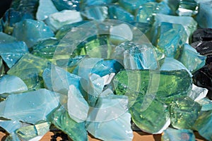 Large moonstones of blue color