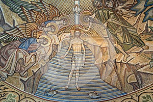Orthodox icon mosaic Baptism of the Lord Epiphany