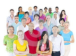 Large Multi-Ethnic Group of People