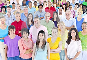 Large Multi-Ethnic Group of People