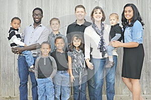 Large Multi Racial Family