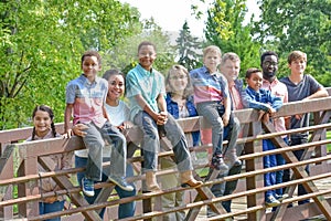 Large Multi-Racial Family, Adoption, Foster Care photo