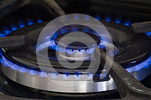 A large natural gas burner spoiling gas