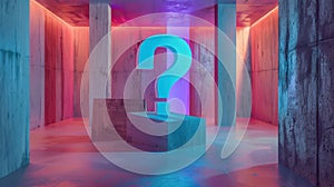 The Glowing Question Mark.AI generated image