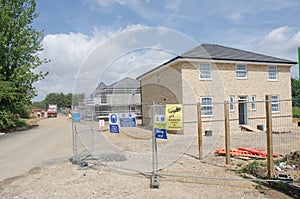 Large new house being built on luxury housing development