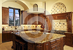 Large New Modern Home Kitchen