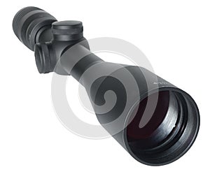 Large objective lens on a riflescope