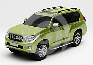 Off-road vehicle in studio