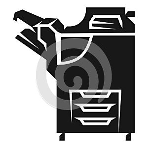 Large office copier icon, simple style