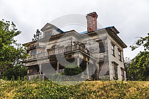 Large Old House on a Gloomy Day in Astoria