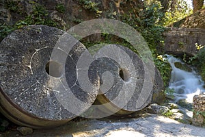 Large old stone wheel