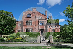 Large old Victorian brick mansion