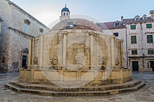 Large Onofrio's Fountain in the old town of Dubrovnik, Croat
