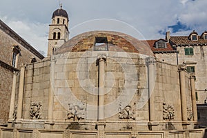 Large Onofrio's Fountain in the old town of Dubrovnik, Croat