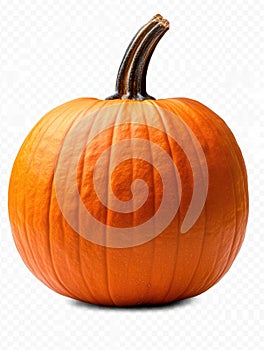 Large Orange Pumpkin White Background