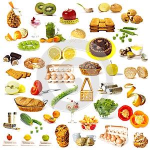 Large page of food assortment