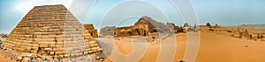 Large panorama in high resolution from the pyramids in Meroe
