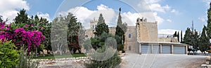 Large panoramic view on Beit Jimal - Catholic monastery near Beit Shemesh