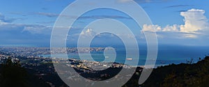 Large panoramic view  of Beirut cityskyline in day light