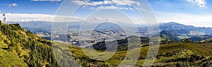 Large panoramic view of Quito city, Ecuador photo