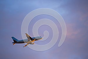 Large Passenger Airplane Taking Off